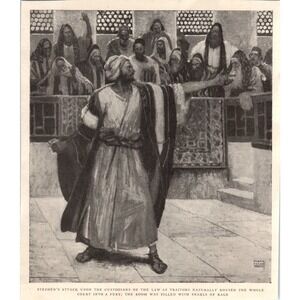 Stephen's Attack Upon The Custodians of the Law Illustration 1924 Clip FL6-11